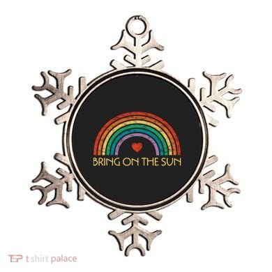Bring On The Sun Cheerful Summer Sunshine Retro Rainbow Gift Ornament