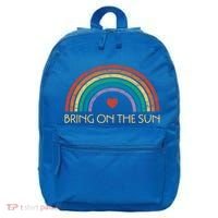 Bring On The Sun Cheerful Summer Sunshine Retro Rainbow Gift 16 in Basic Backpack thumb 0