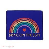 Bring On The Sun Cheerful Summer Sunshine Retro Rainbow Gift Mousepad thumb 0