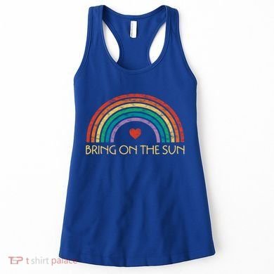 Bring On The Sun Cheerful Summer Sunshine Retro Rainbow Gift Women's Tank Top
