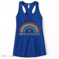 Bring On The Sun Cheerful Summer Sunshine Retro Rainbow Gift Women's Tank Top thumb 0