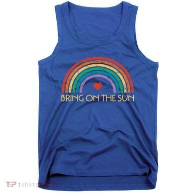 Bring On The Sun Cheerful Summer Sunshine Retro Rainbow Gift Tank Top