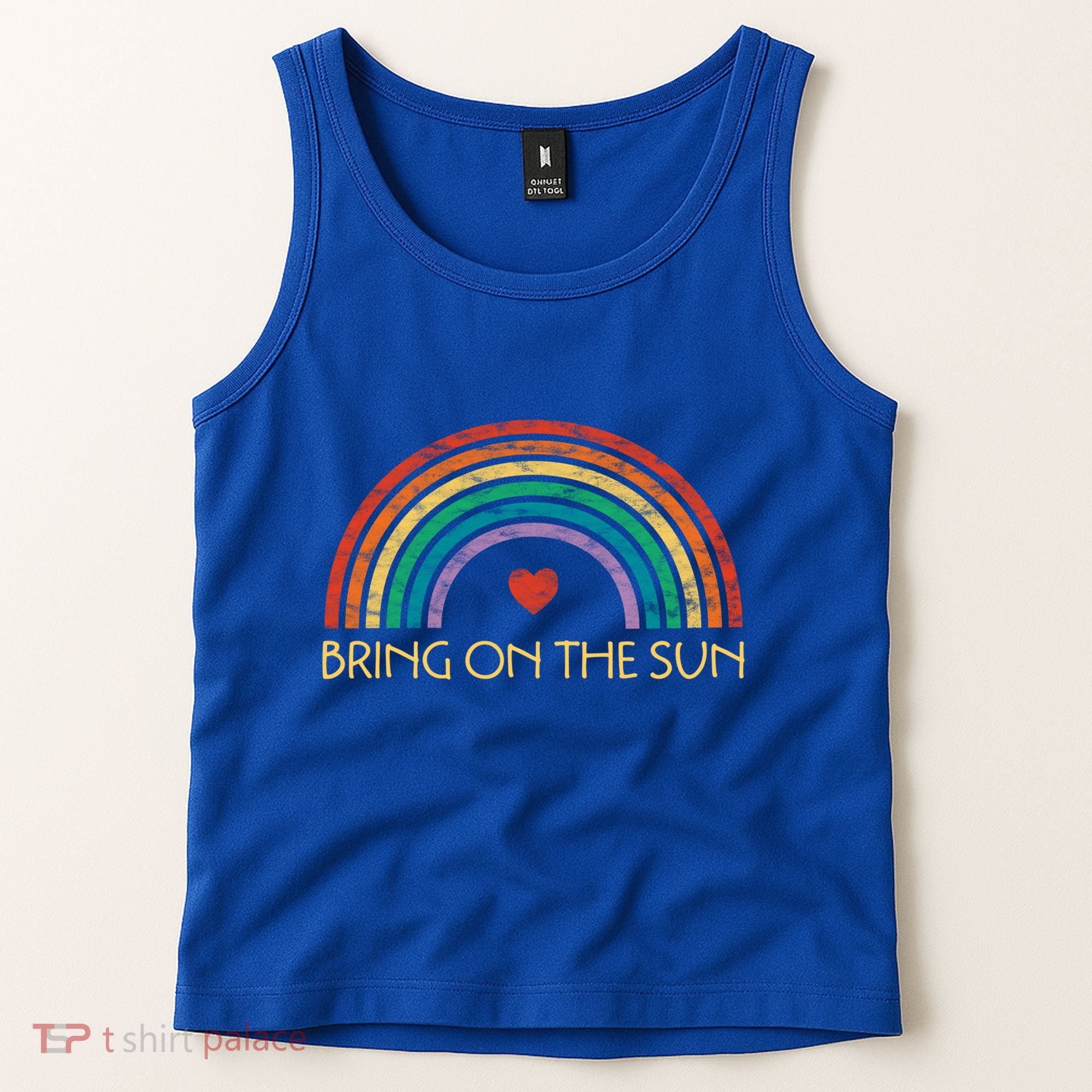 Bring On The Sun Cheerful Summer Sunshine Retro Rainbow Gift Tank Top