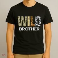 Brother Of The Wild One Zoo Birthday Safari Jungle Animal T-Shirt thumb 3