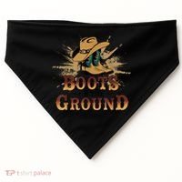 Boots On The Ground Western Cowboy Rodeo Country  USA-Made Doggie Bandana thumb 0