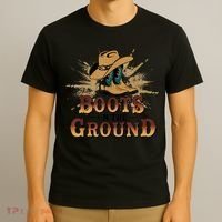 Boots On The Ground Western Cowboy Rodeo Country  T-Shirt thumb 3