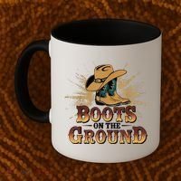 Boots On The Ground Western Cowboy Rodeo Country  Coffee Mug thumb 2