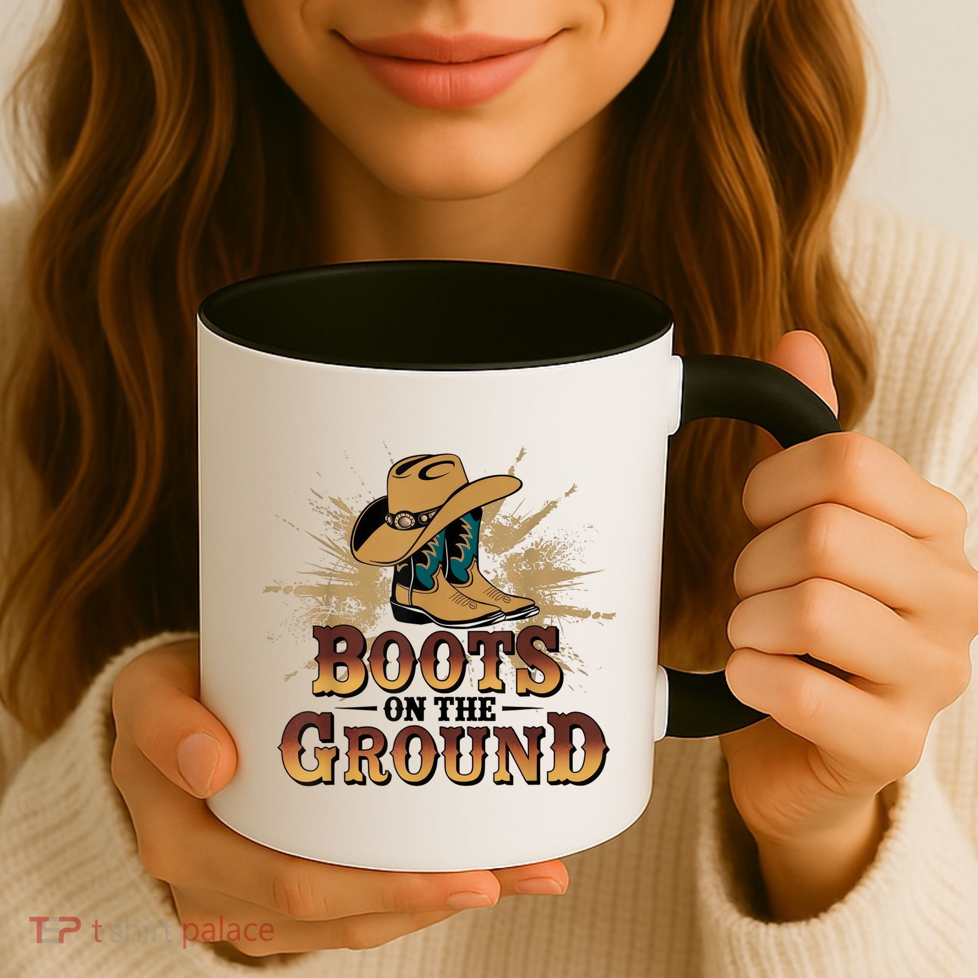 Boots On The Ground Western Cowboy Rodeo Country  Coffee Mug
