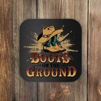 Boots On The Ground Western Cowboy Rodeo Country  Coaster thumb 0