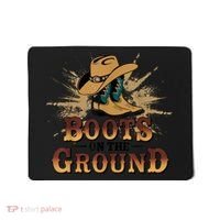 Boots On The Ground Western Cowboy Rodeo Country  Mousepad thumb 0