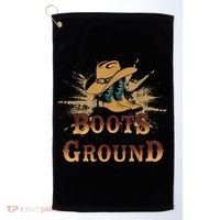Boots On The Ground Western Cowboy Rodeo Country  Golf Towel thumb 0