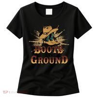 Boots On The Ground Western Cowboy Rodeo Country  Women's T-Shirt thumb 0