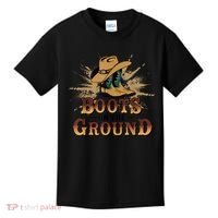 Boots On The Ground Western Cowboy Rodeo Country  Kids T-Shirt thumb 0
