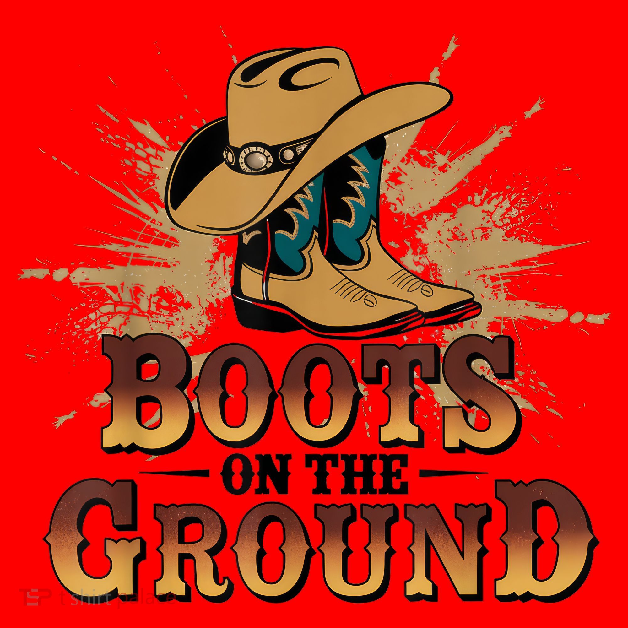 Boots On The Ground Western Cowboy Rodeo Country  Santa Hat