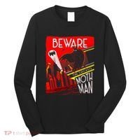Beware Of The Chicago Mothman! Art Deco Pop Culture Cryptid Long Sleeve Shirt thumb 0