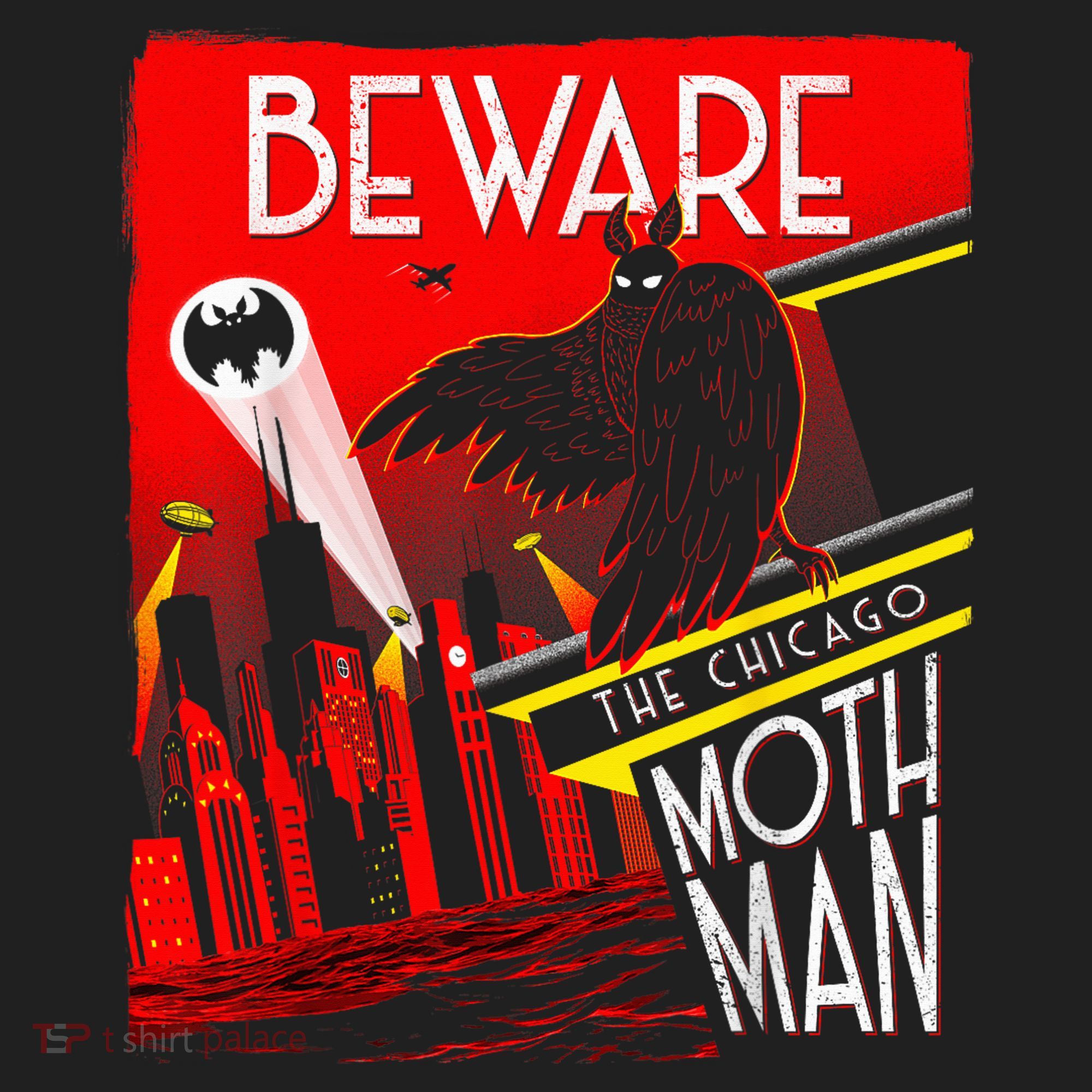 Beware Of The Chicago Mothman! Art Deco Pop Culture Cryptid Beanie