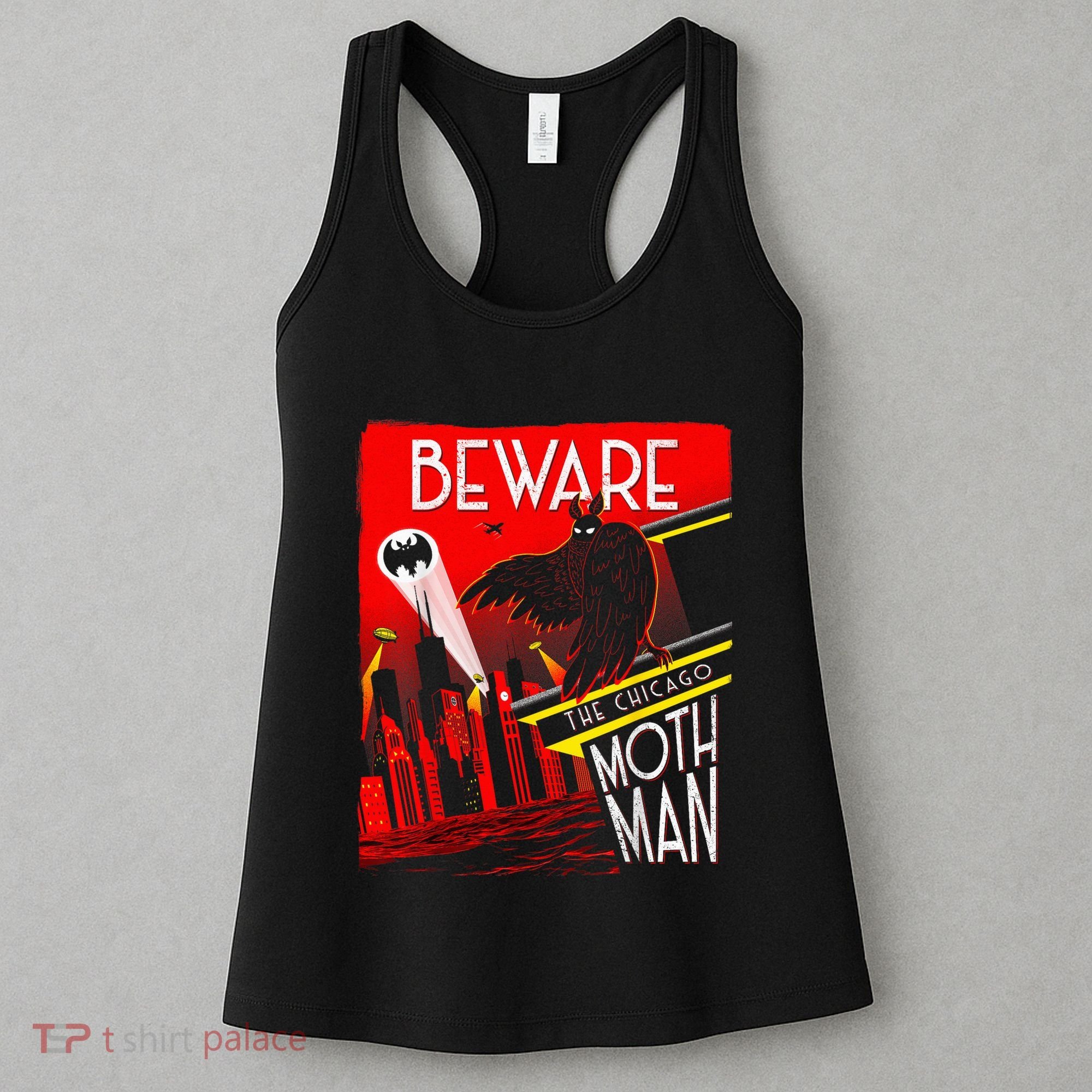 Beware Of The Chicago Mothman! Art Deco Pop Culture Cryptid Women's Tank Top