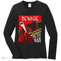 Beware Of The Chicago Mothman! Art Deco Pop Culture Cryptid Women's Long Sleeve Shirt thumb 0