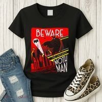 Beware Of The Chicago Mothman! Art Deco Pop Culture Cryptid Women's T-Shirt thumb 3