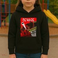 Beware Of The Chicago Mothman! Art Deco Pop Culture Cryptid Kids Hoodie thumb 3