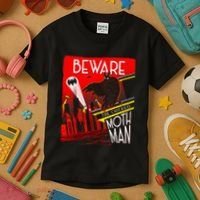Beware Of The Chicago Mothman! Art Deco Pop Culture Cryptid Kids T-Shirt thumb 3