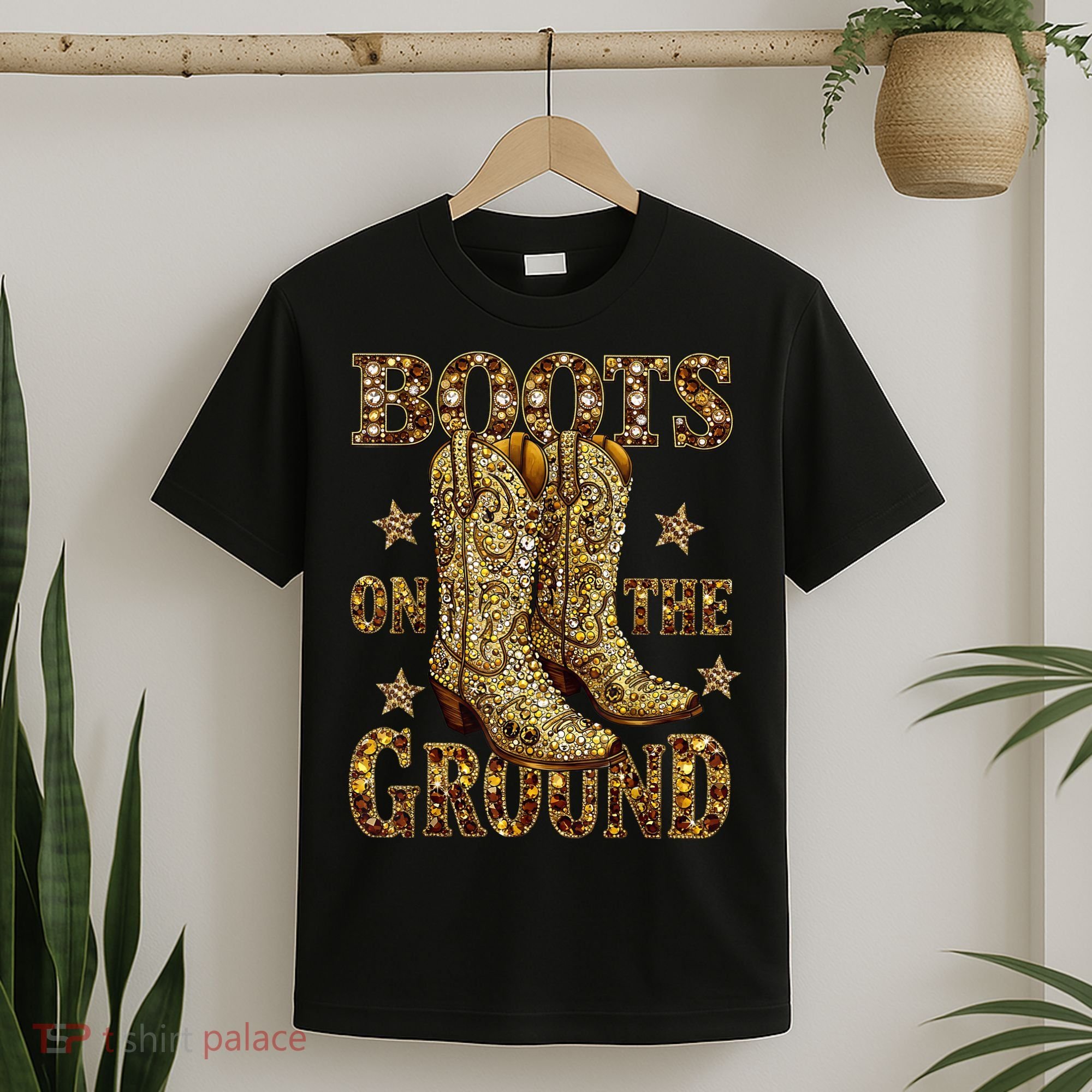 Boots On The Ground, Cowgirl Linedance, Boot Cowboy Western  T-Shirt