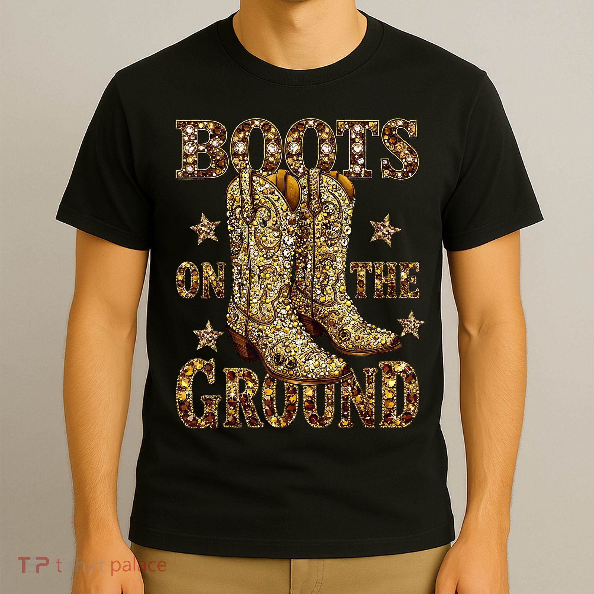 Boots On The Ground, Cowgirl Linedance, Boot Cowboy Western  T-Shirt
