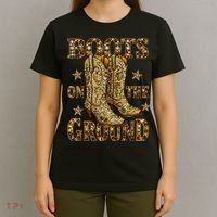 Boots On The Ground, Cowgirl Linedance, Boot Cowboy Western  T-Shirt thumb 4