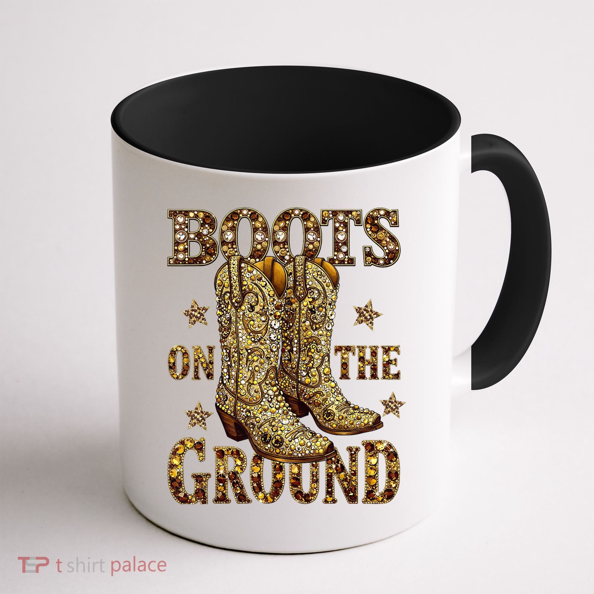 Boots On The Ground, Cowgirl Linedance, Boot Cowboy Western  Coffee Mug