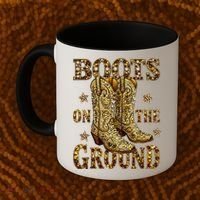 Boots On The Ground, Cowgirl Linedance, Boot Cowboy Western  Coffee Mug thumb 2