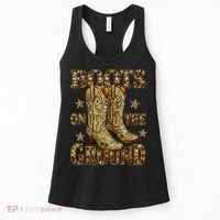 Boots On The Ground, Cowgirl Linedance, Boot Cowboy Western  Women's Tank Top thumb 0