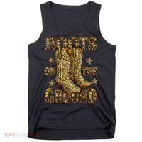 Boots On The Ground, Cowgirl Linedance, Boot Cowboy Western  Tank Top thumb 0