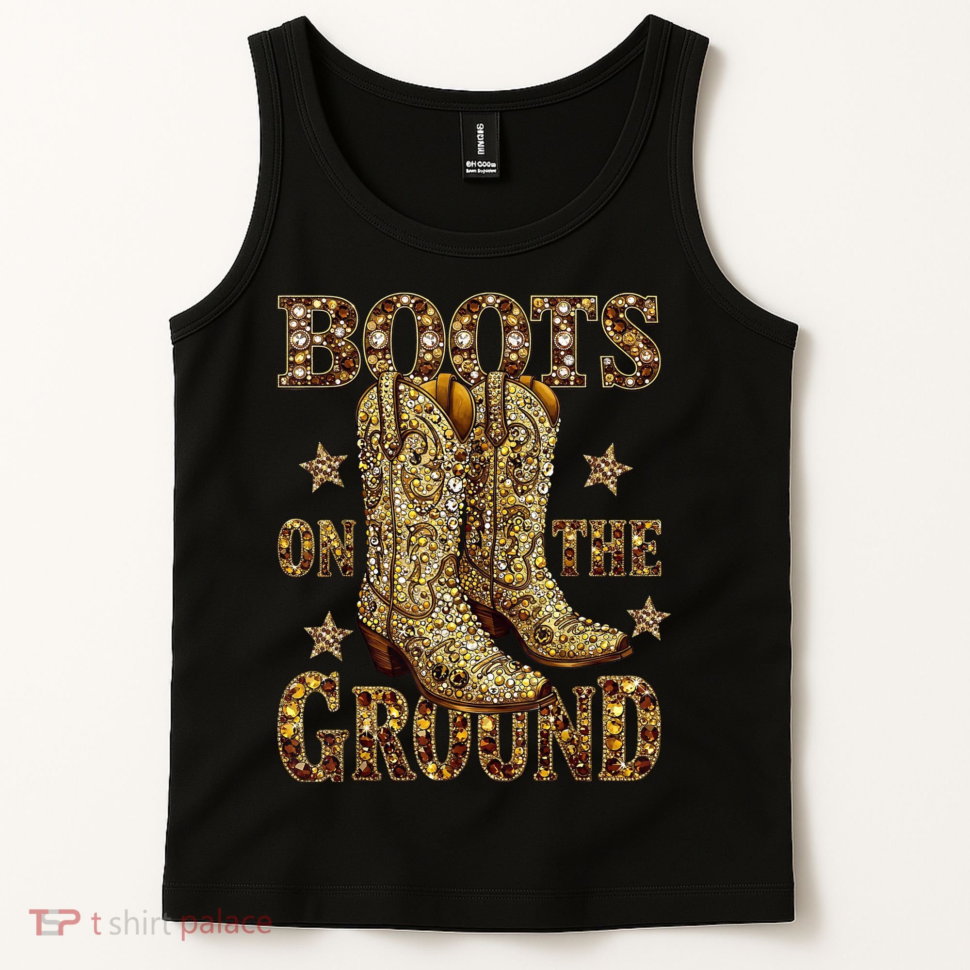 Boots On The Ground, Cowgirl Linedance, Boot Cowboy Western  Tank Top