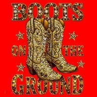 Boots On The Ground, Cowgirl Linedance, Boot Cowboy Western  Santa Hat thumb 1