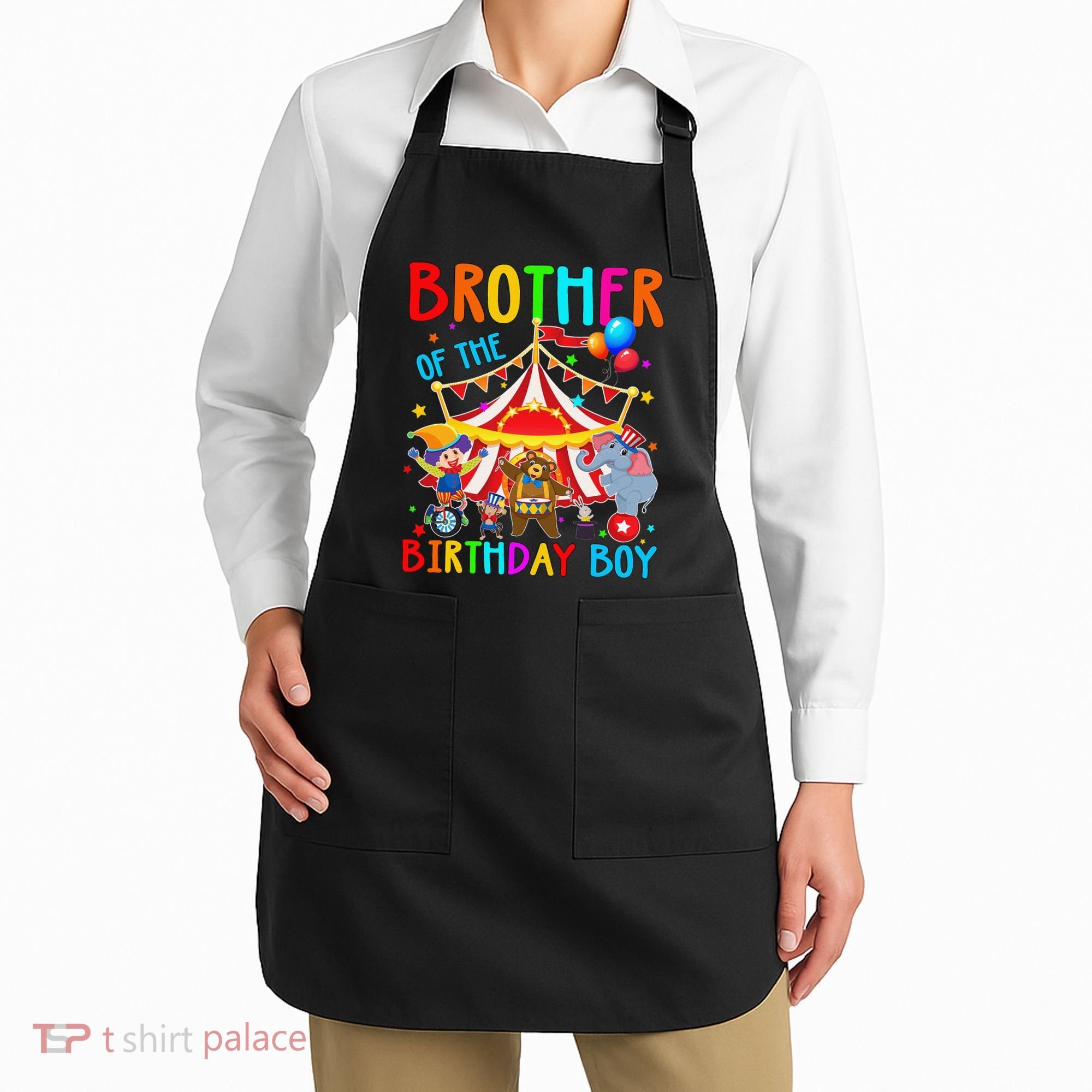 Brother Of The Birthday Carnival Circus Themed Bday Apron