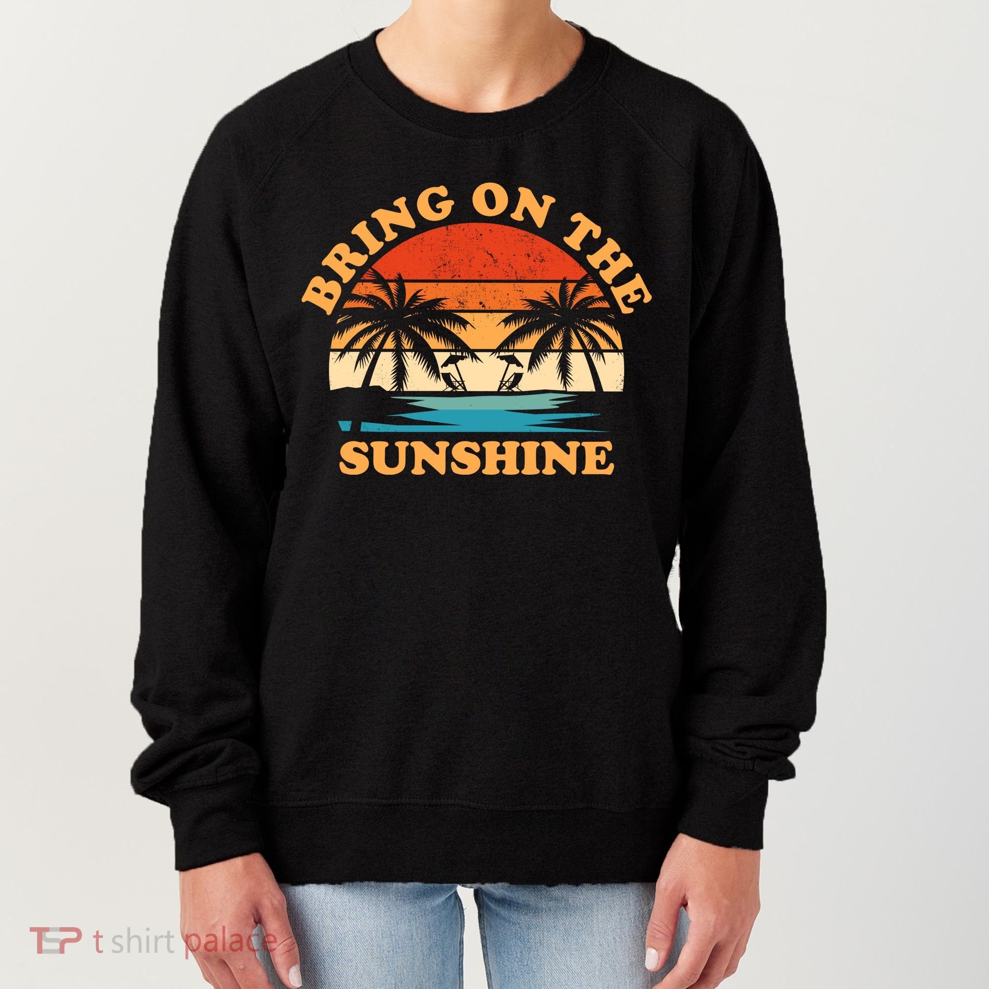 Bring On The Sunshine Retro Sunset Tropical Women's Sweatshirt