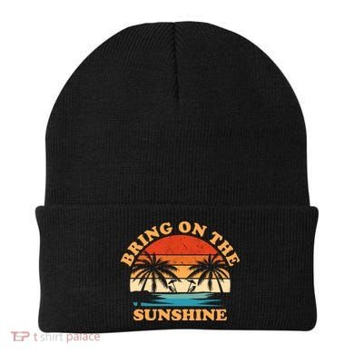 Bring On The Sunshine Retro Sunset Tropical Beanie
