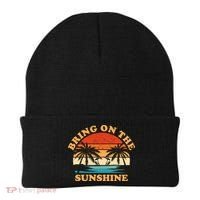 Bring On The Sunshine Retro Sunset Tropical Beanie thumb 0