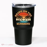 Bring On The Sunshine Retro Sunset Tropical Tumbler thumb 0