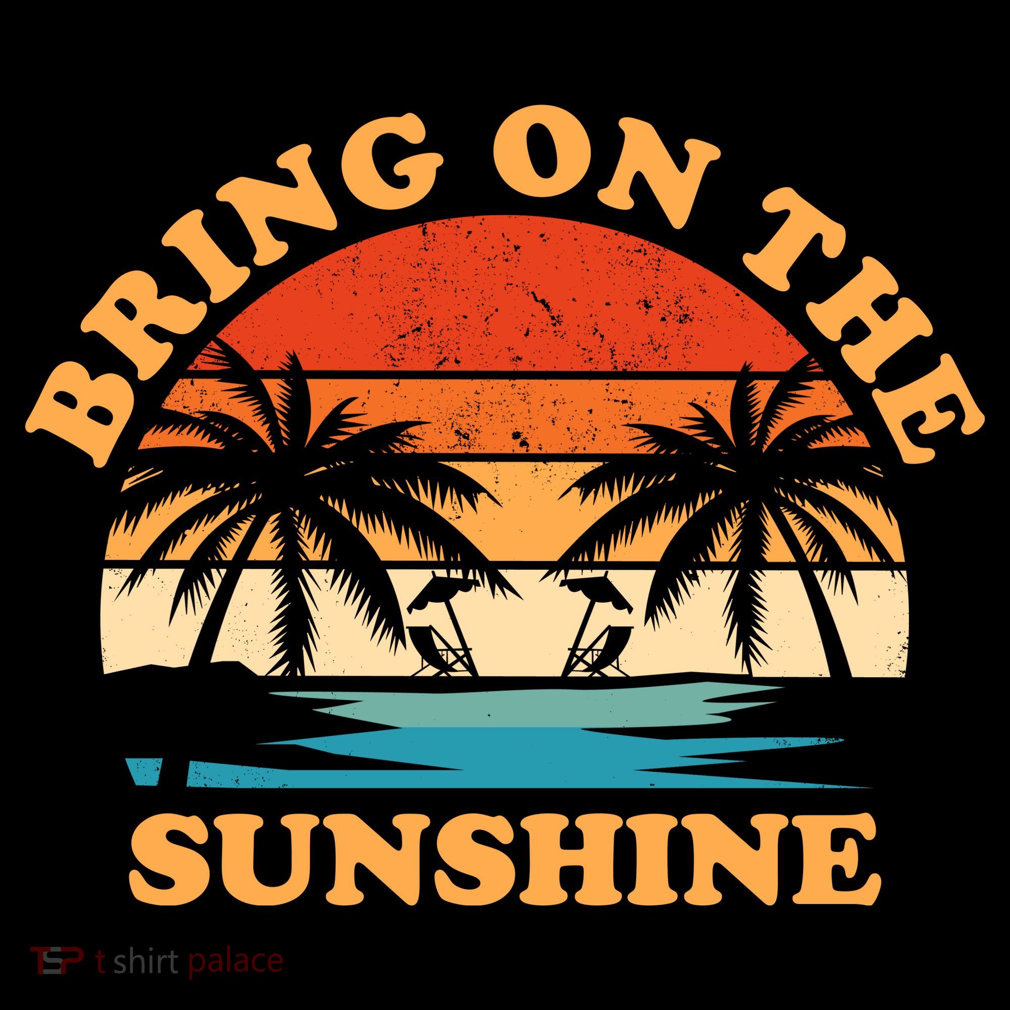 Bring On The Sunshine Retro Sunset Tropical Women's Tank Top
