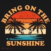 Bring On The Sunshine Retro Sunset Tropical Toddler Hoodie thumb 2