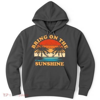 Bring On The Sunshine Retro Sunset Tropical Hoodie