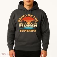 Bring On The Sunshine Retro Sunset Tropical Hoodie thumb 2