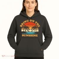 Bring On The Sunshine Retro Sunset Tropical Hoodie thumb 5