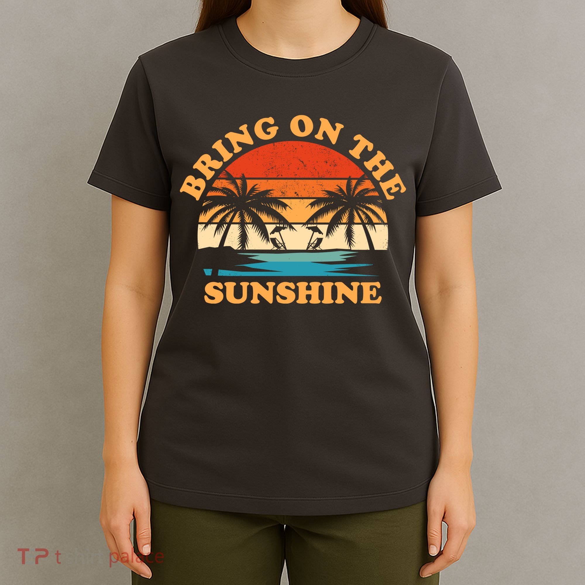 Bring On The Sunshine Retro Sunset Tropical T-Shirt