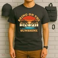 Bring On The Sunshine Retro Sunset Tropical T-Shirt thumb 6
