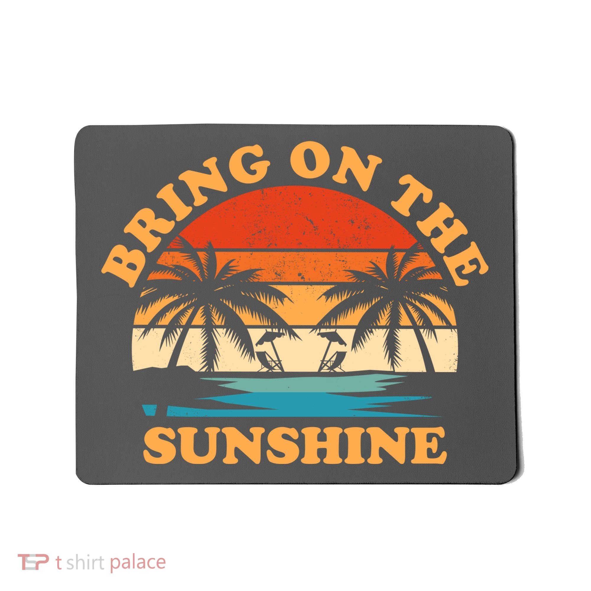 Bring On The Sunshine Retro Sunset Tropical Mousepad