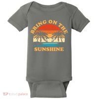 Bring On The Sunshine Retro Sunset Tropical Baby Bodysuit thumb 0