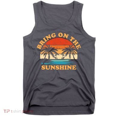 Bring On The Sunshine Retro Sunset Tropical Tank Top