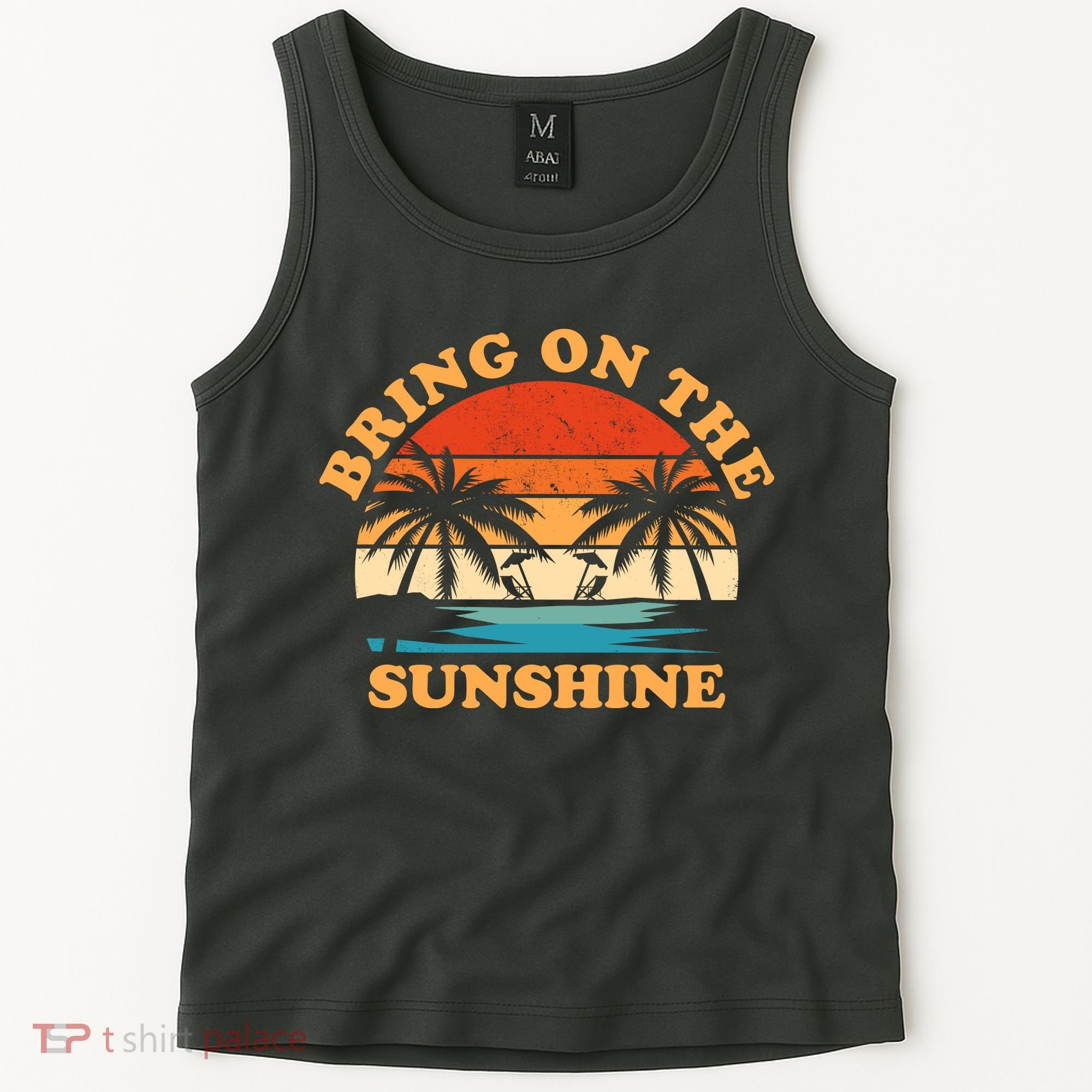 Bring On The Sunshine Retro Sunset Tropical Tank Top